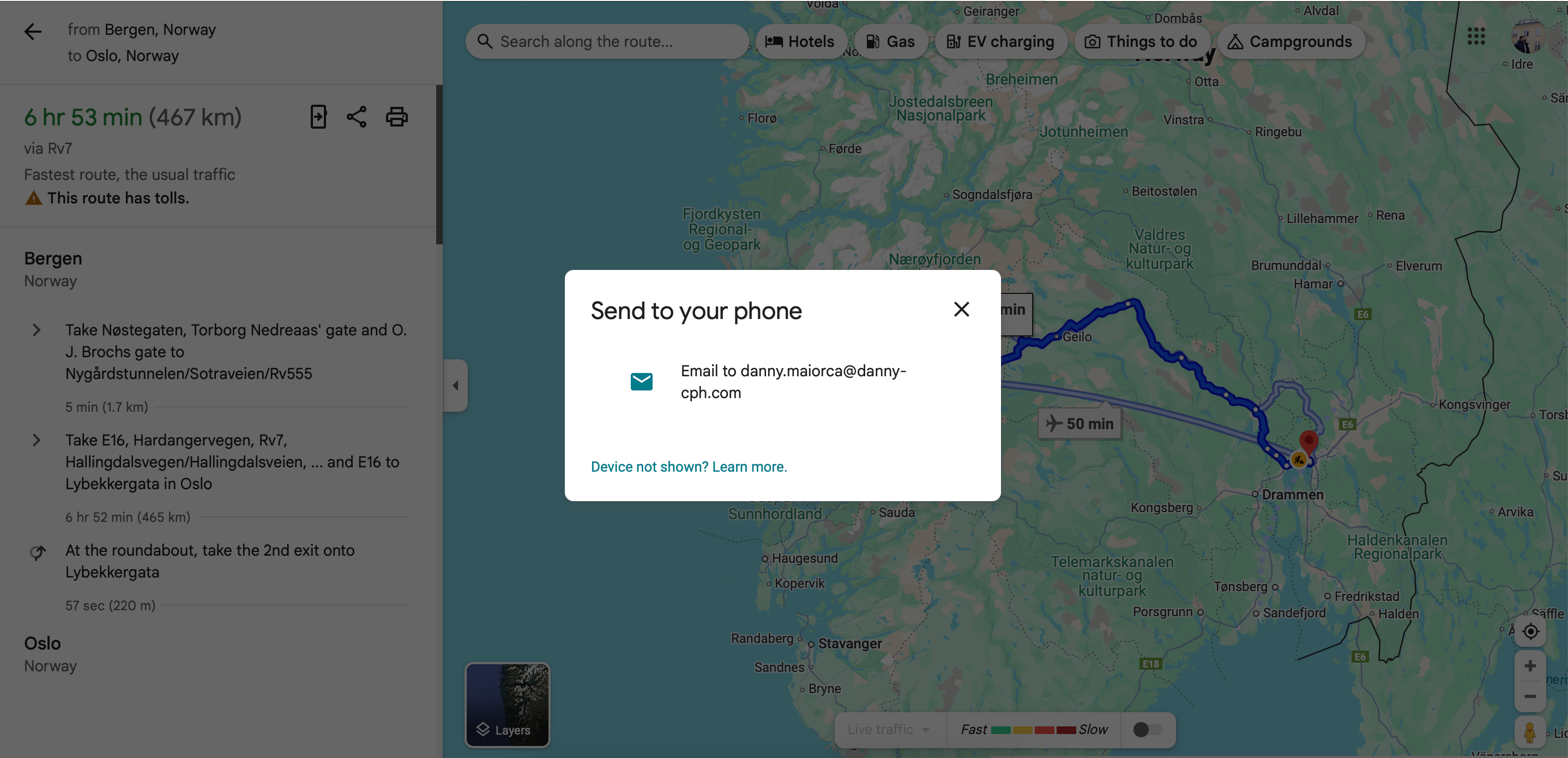 The Send to Phone Feature in Google Maps
