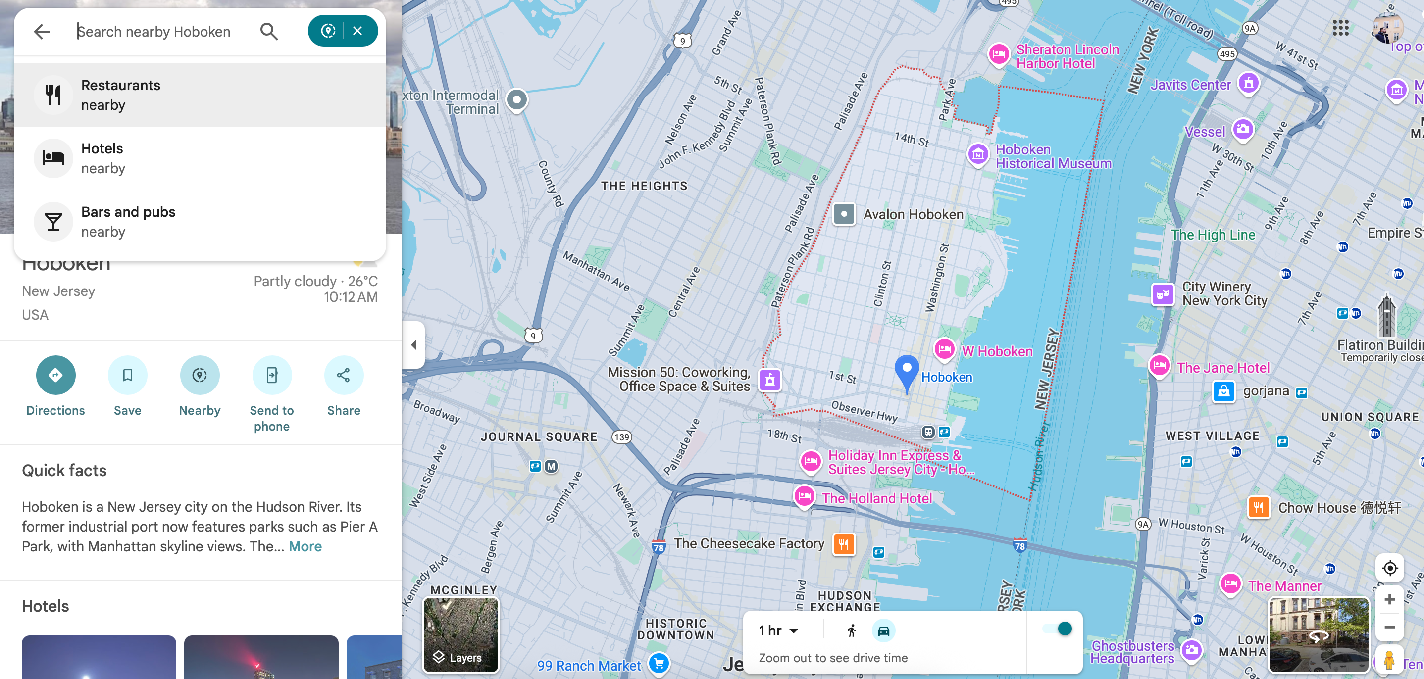 The Nearby Feature in Google Maps