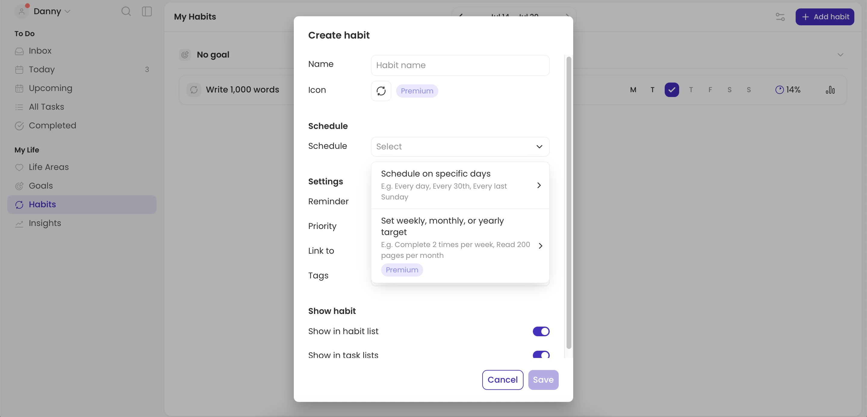 Creating Habits in the Griply App