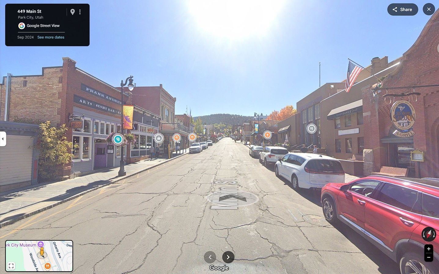 Street view of Park City, Utah
