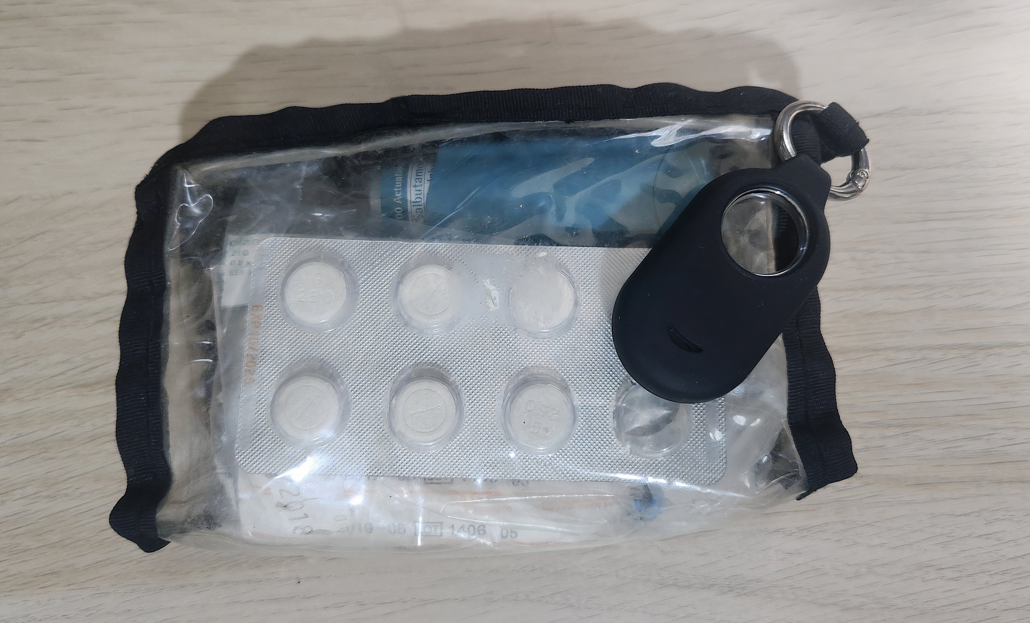A SmartTag tracker attached to a Medical Bag