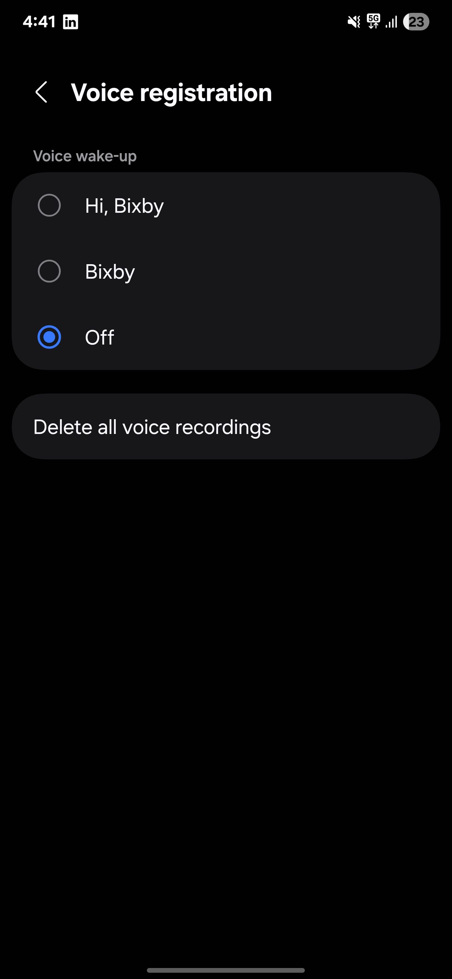 خاموش کردن بیدار شدن صدای Bixby