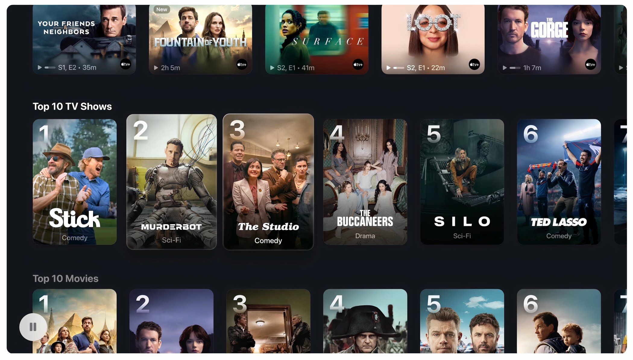 New poster art on Apple TV in tvOS 26