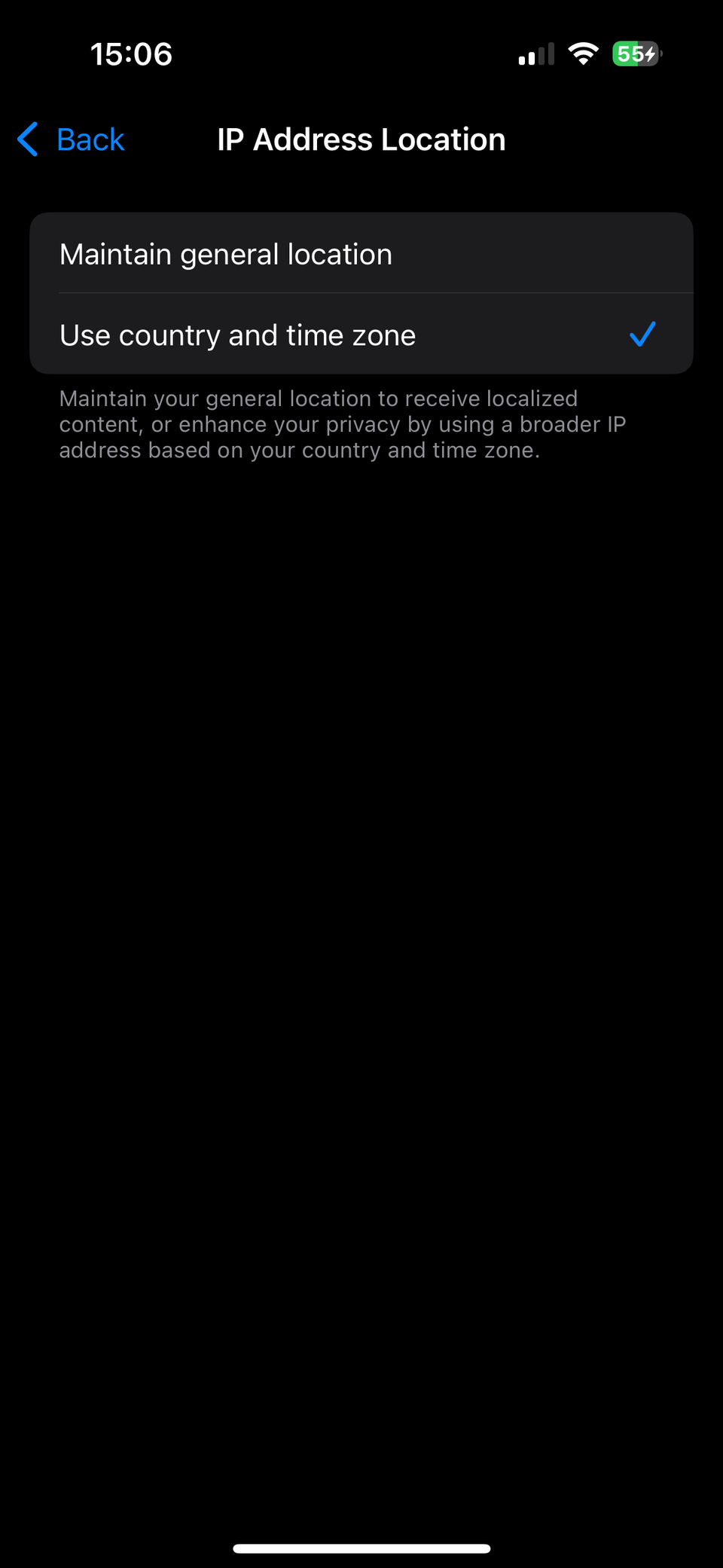 Ubicación de relé privado iCloud