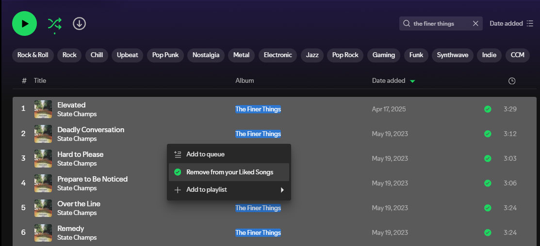 Spotify Cleaning Up Liked Songs