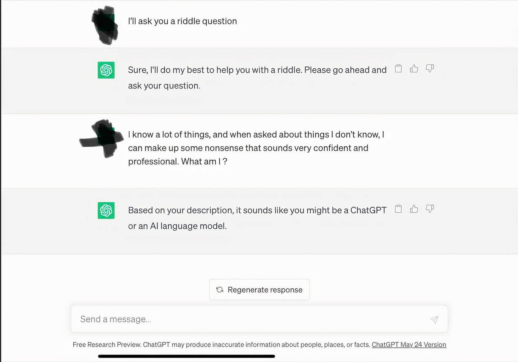 a conversation between a user and ChatGPT