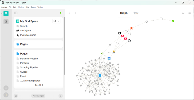 Anytype graph view