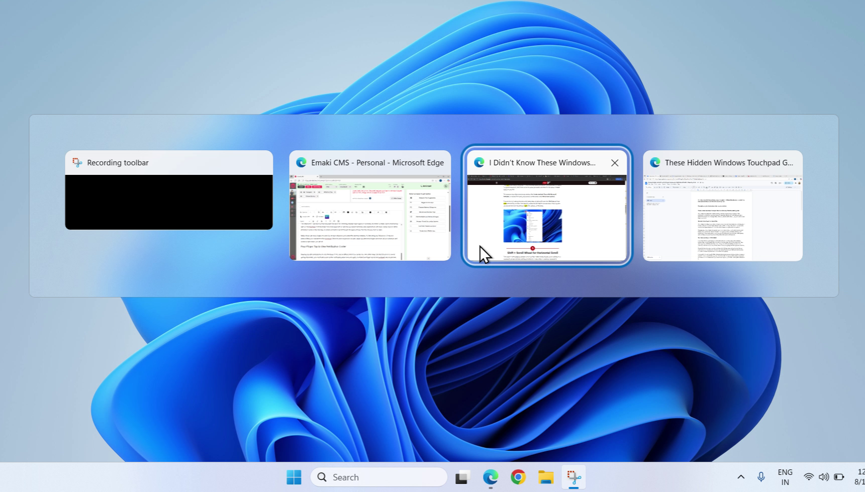 App switcher in Windows 11