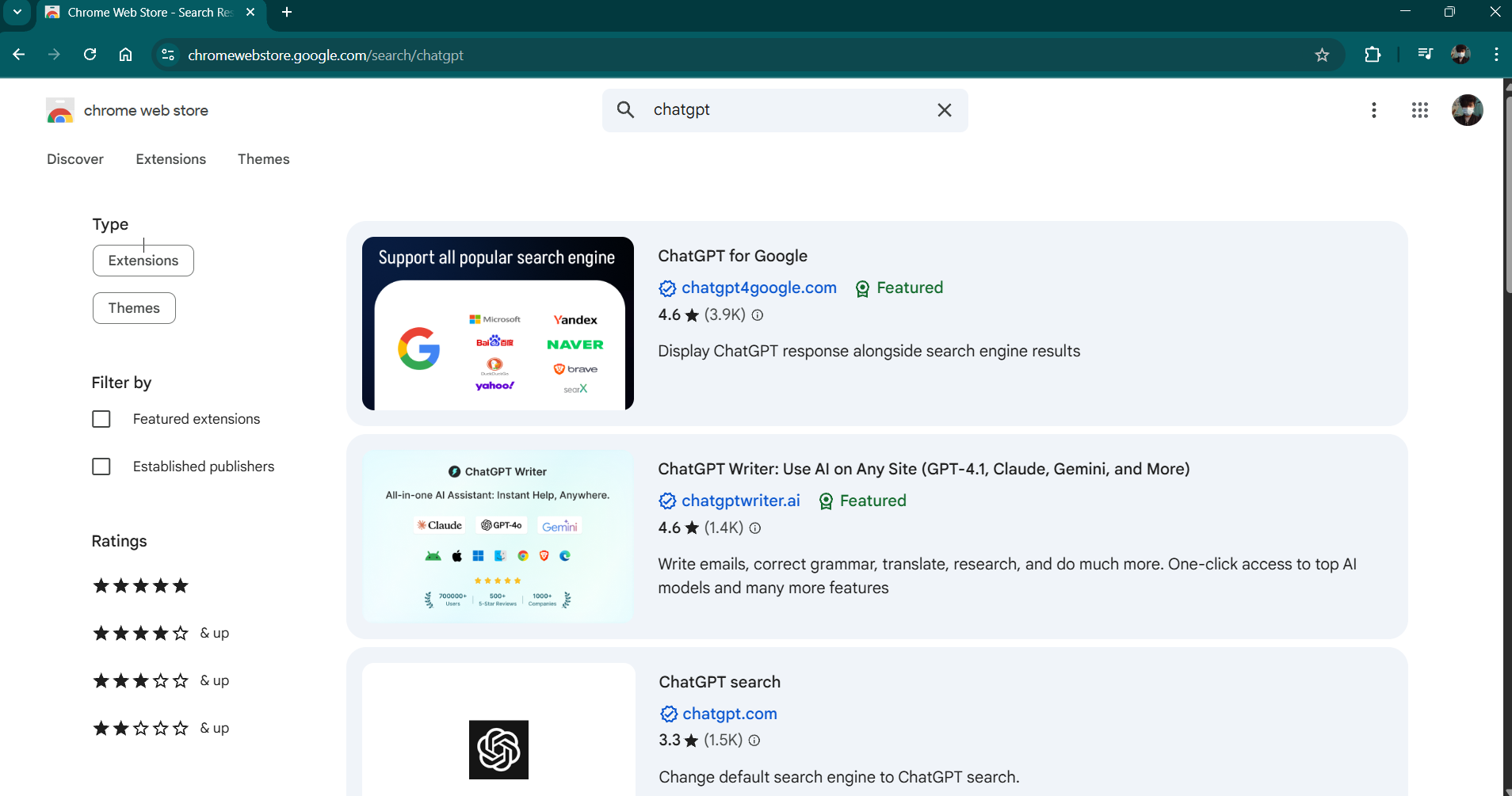 ChatGPT browser extensions