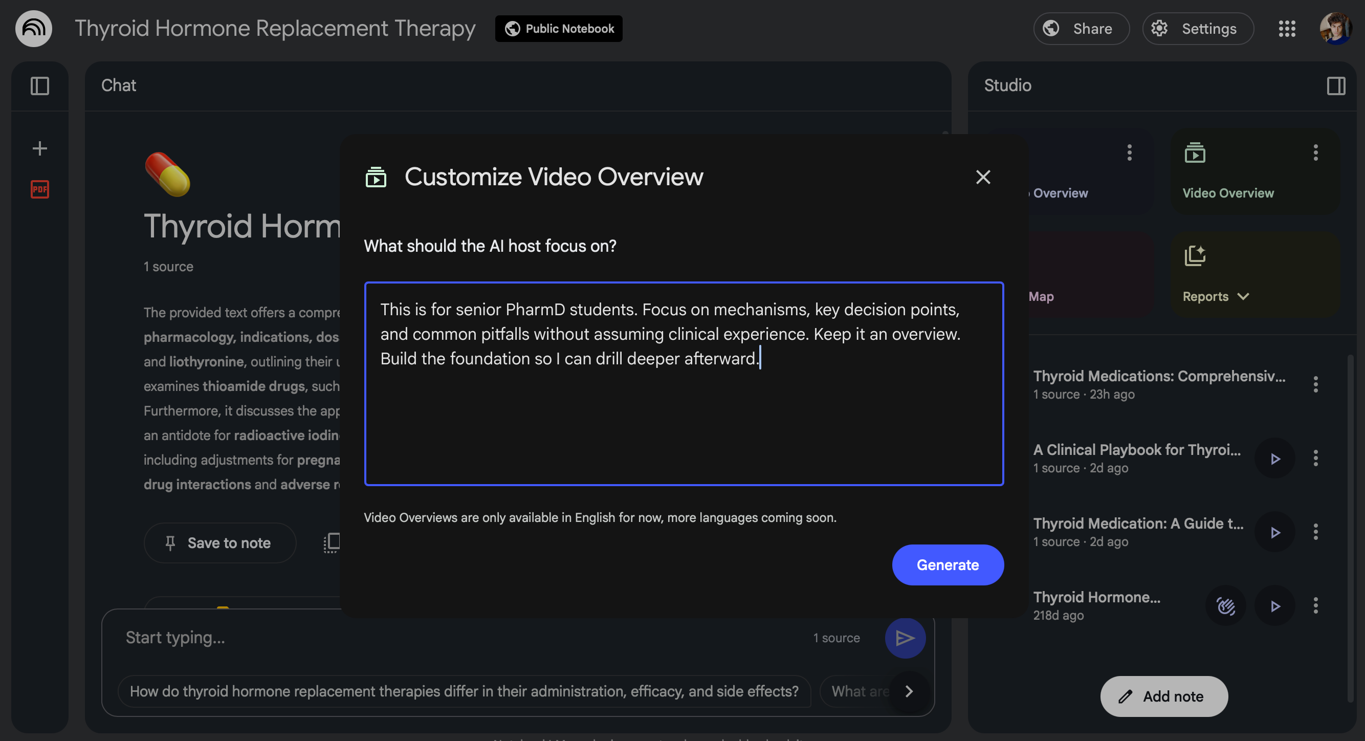 Customizing a Video Overview in NotebookLM