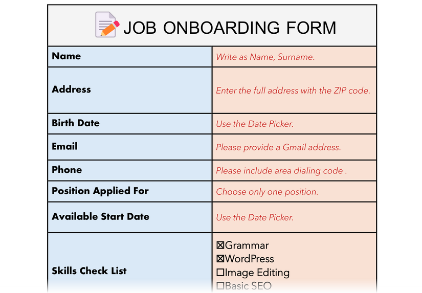 Finished Form in Word