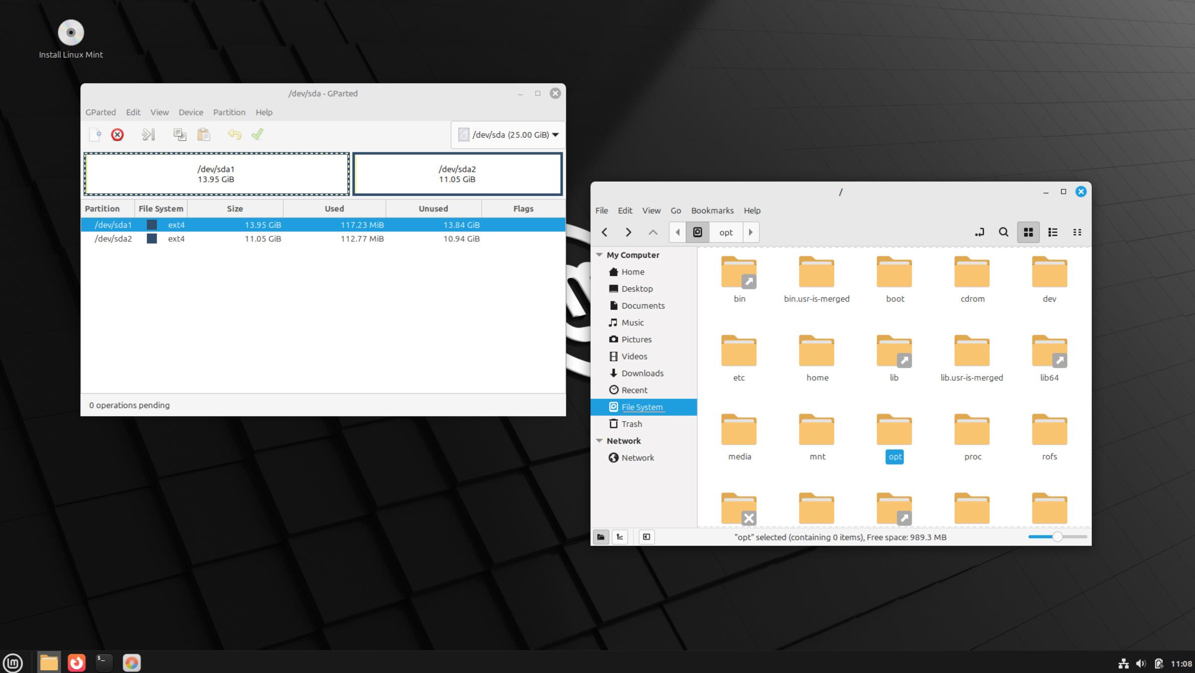 Linux Mint storage