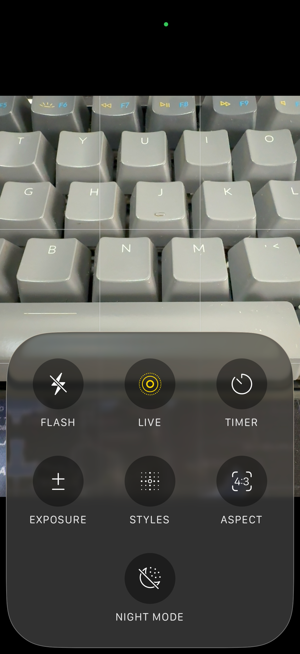 Live Photo enabled in iPhone Camera app