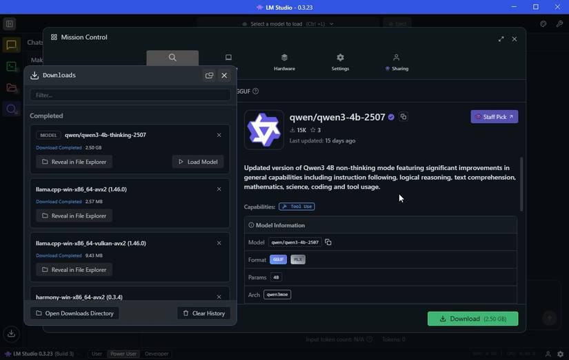 lm studio downloaded llms ready to use.