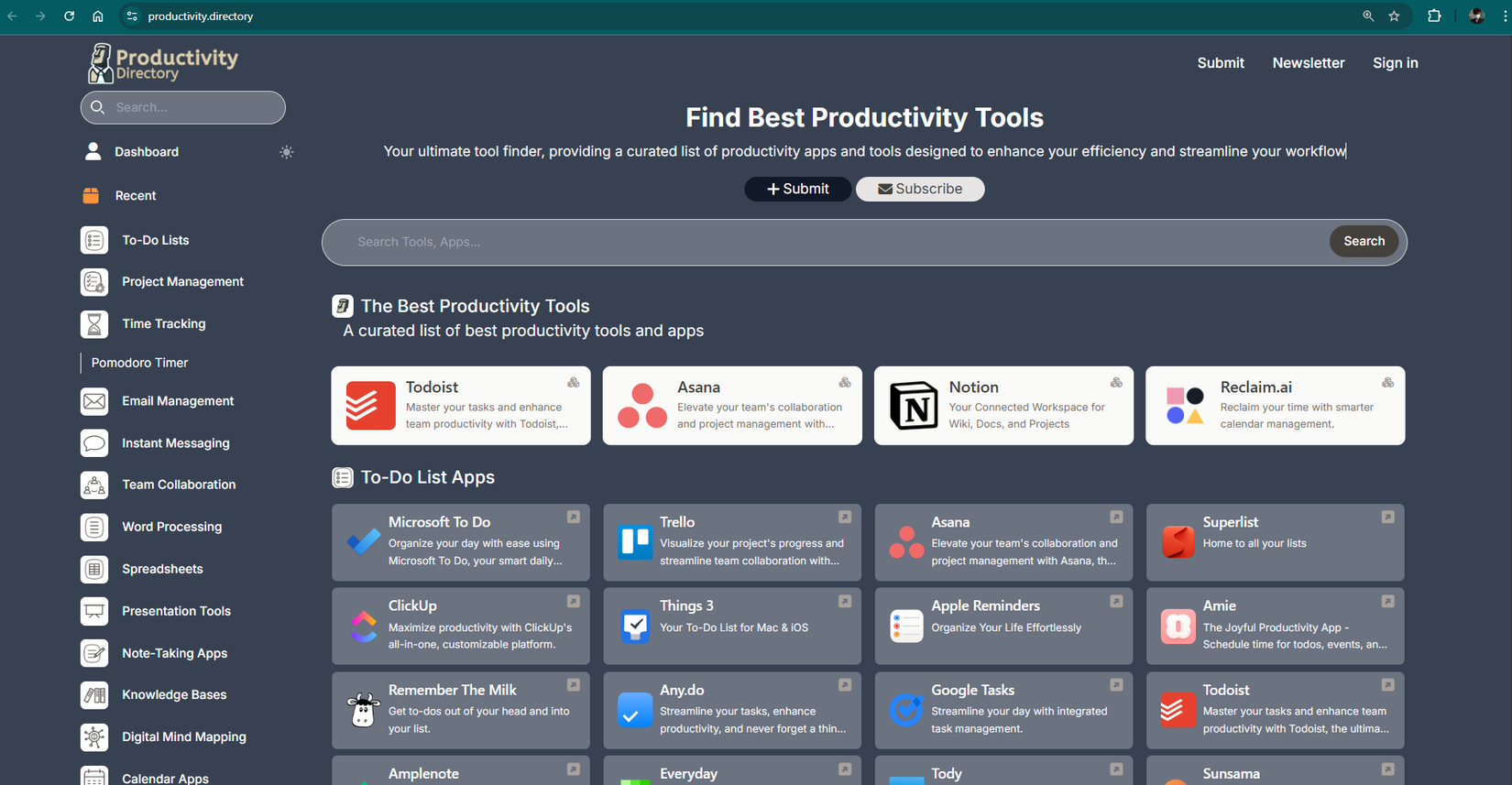 Productivity director website
