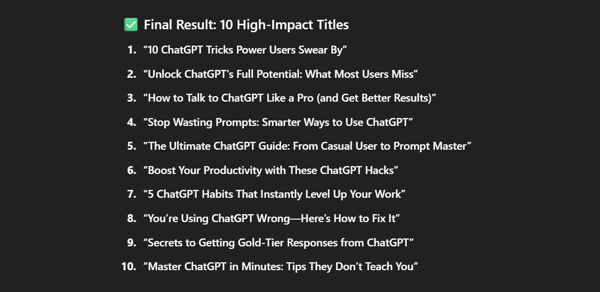 R-O-S-E ChatGPT prompting method