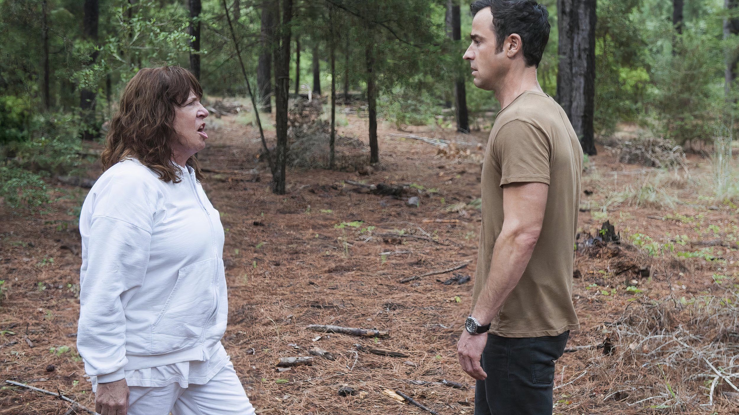 HBO's The Leftovers showing Ann Dowd and Justin Theroux.