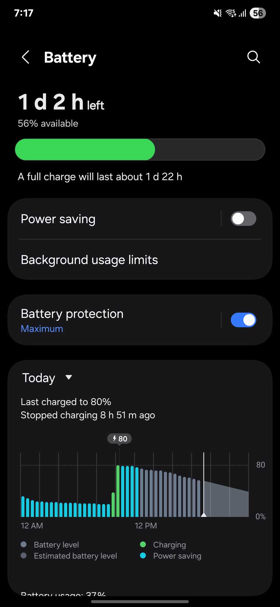 Turning on Battery protection in Samsung phone
