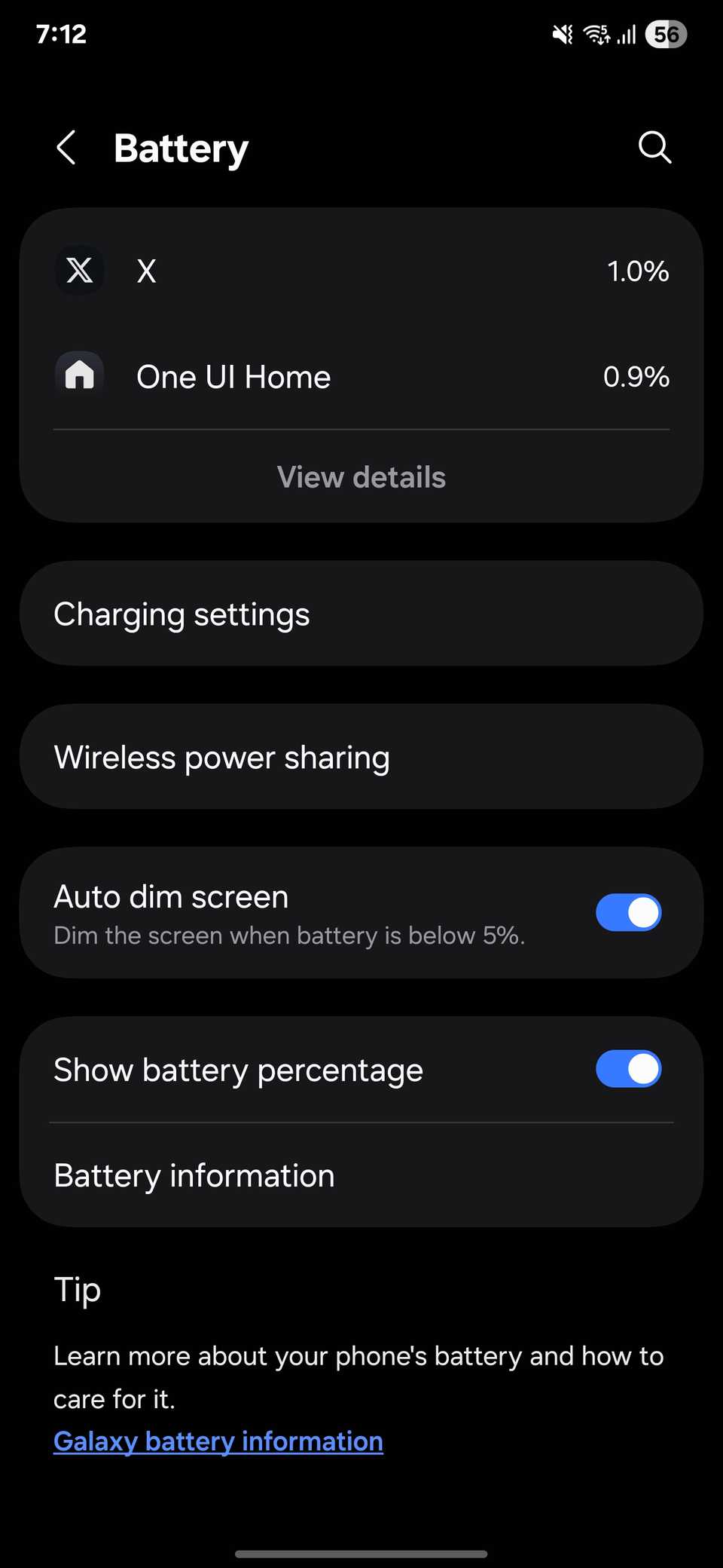 Tweaking Charging settings in Samsung Settings menu