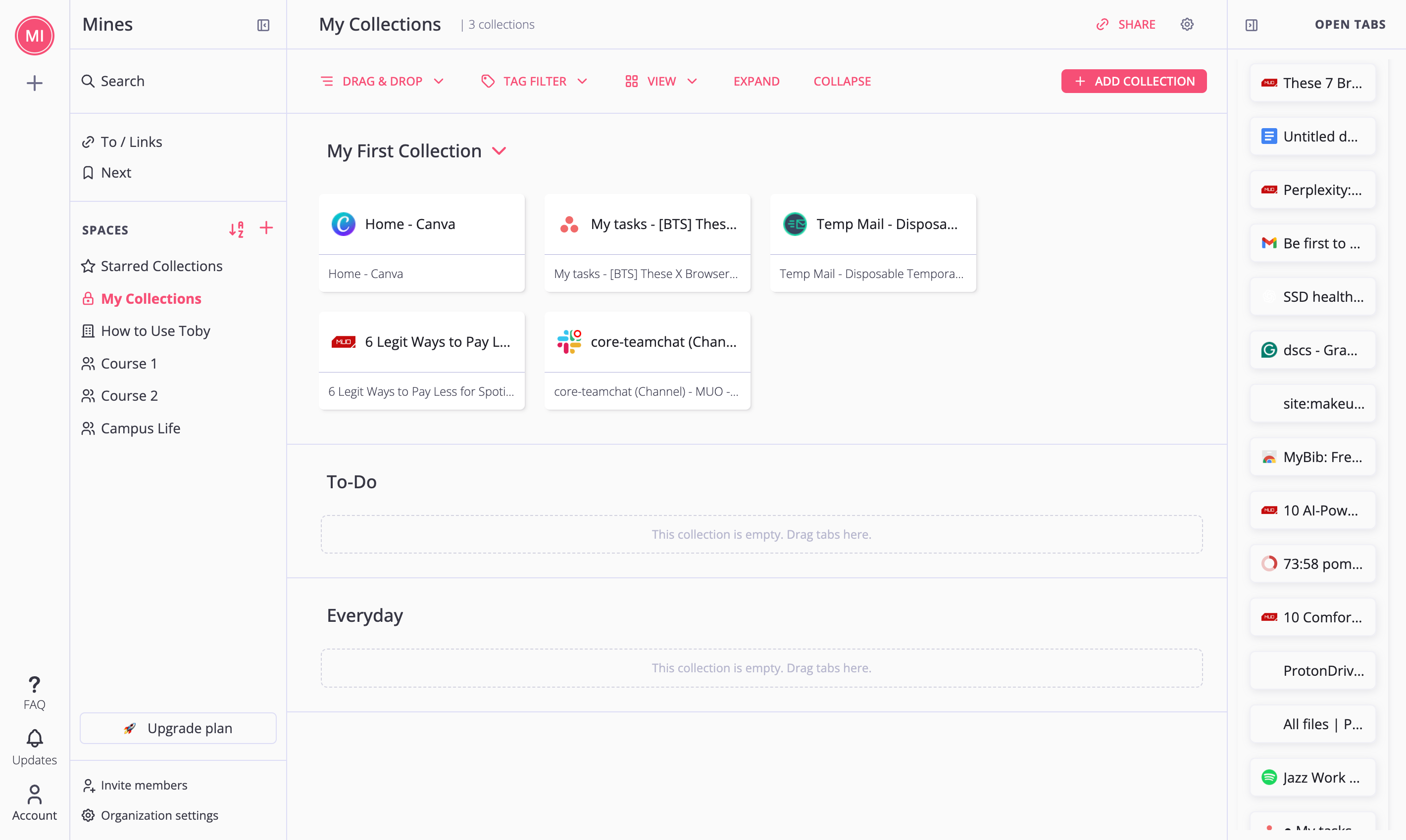 Using Toby to manage tabs