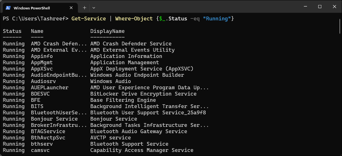 where object command in powershell