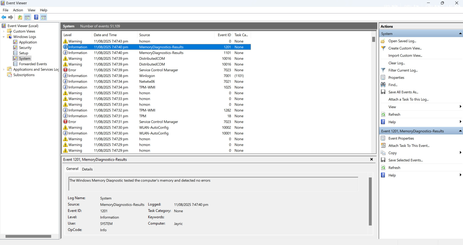 Windows Event Viewer