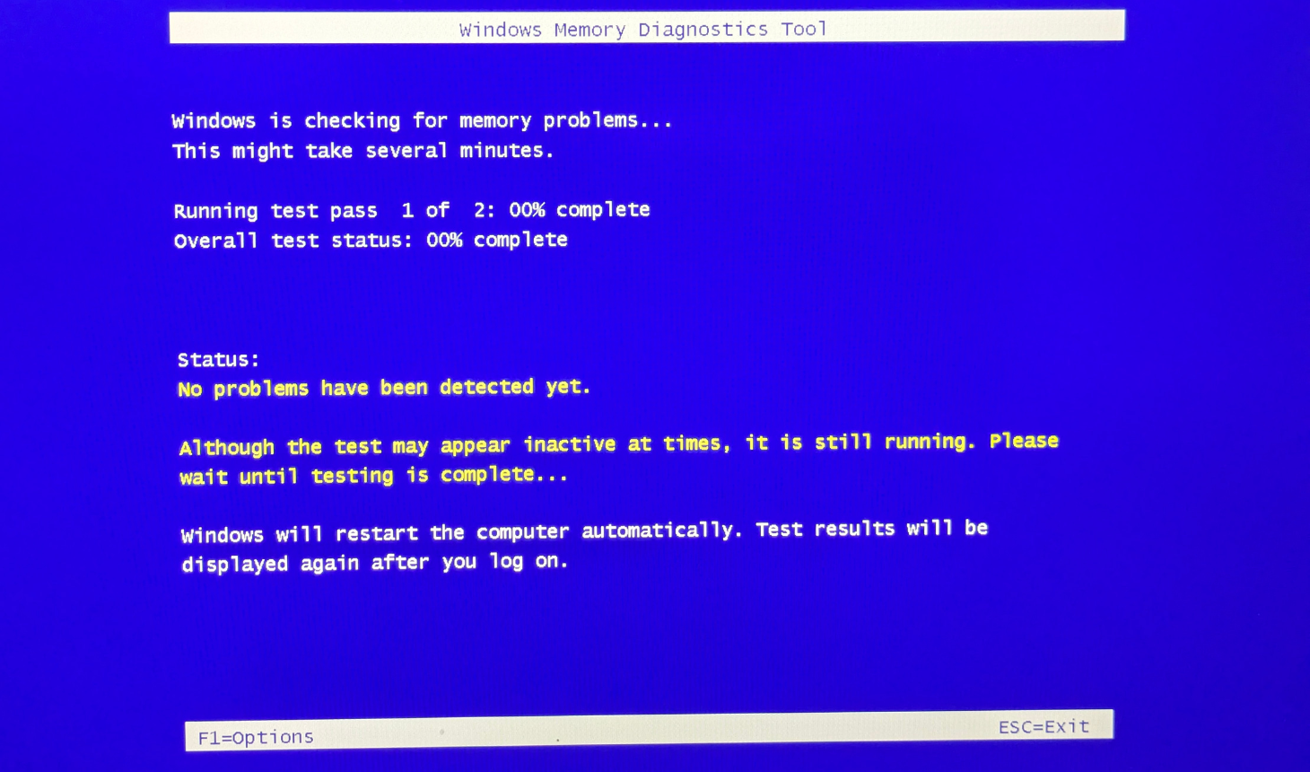 Windows Memory Diagnostics