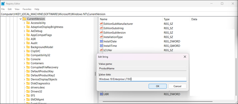 Windows setup example