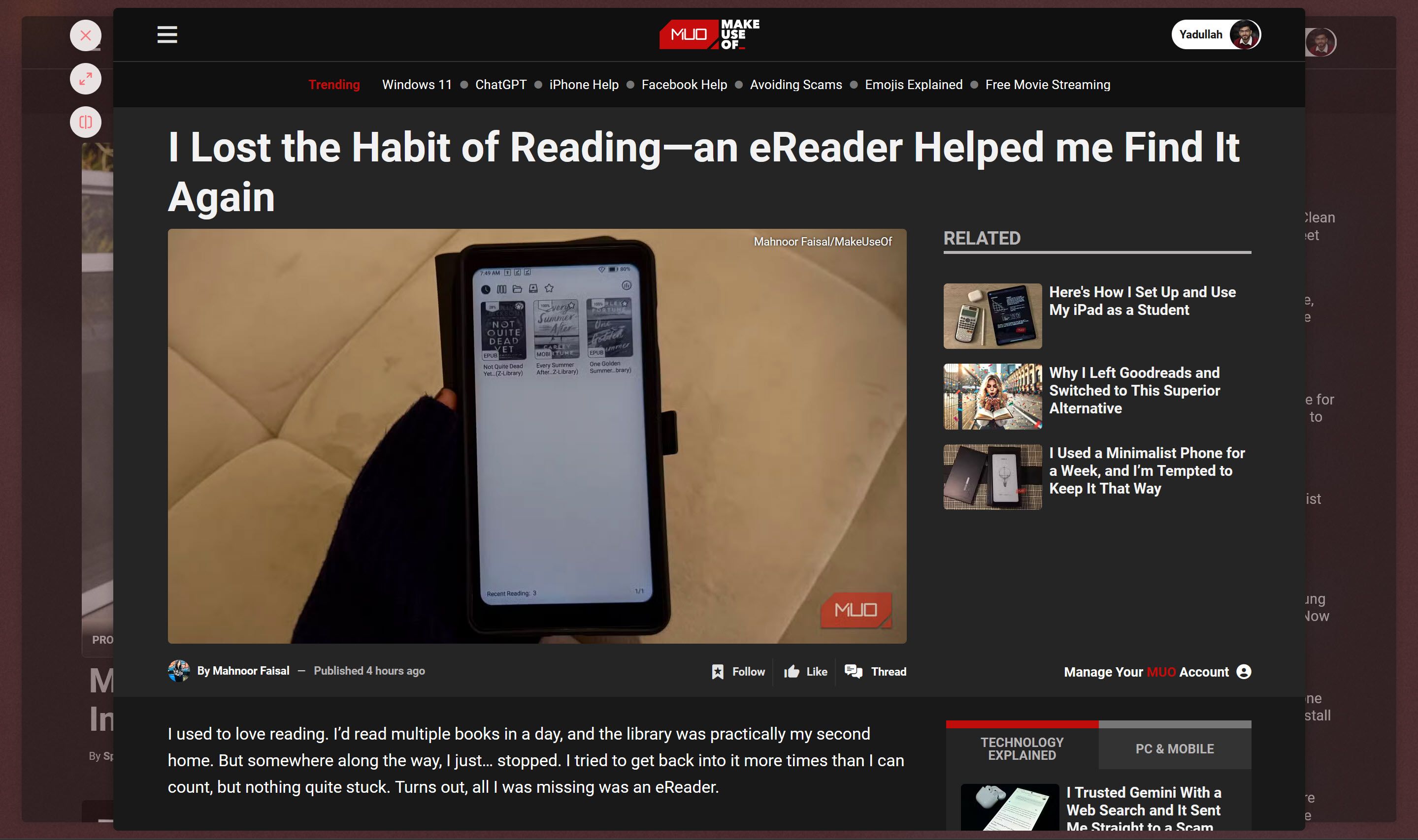 Glance feature on Zen browser