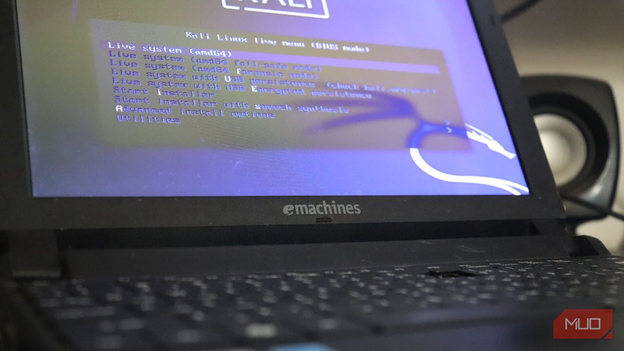 eMachines EM350 running Kali Linux
