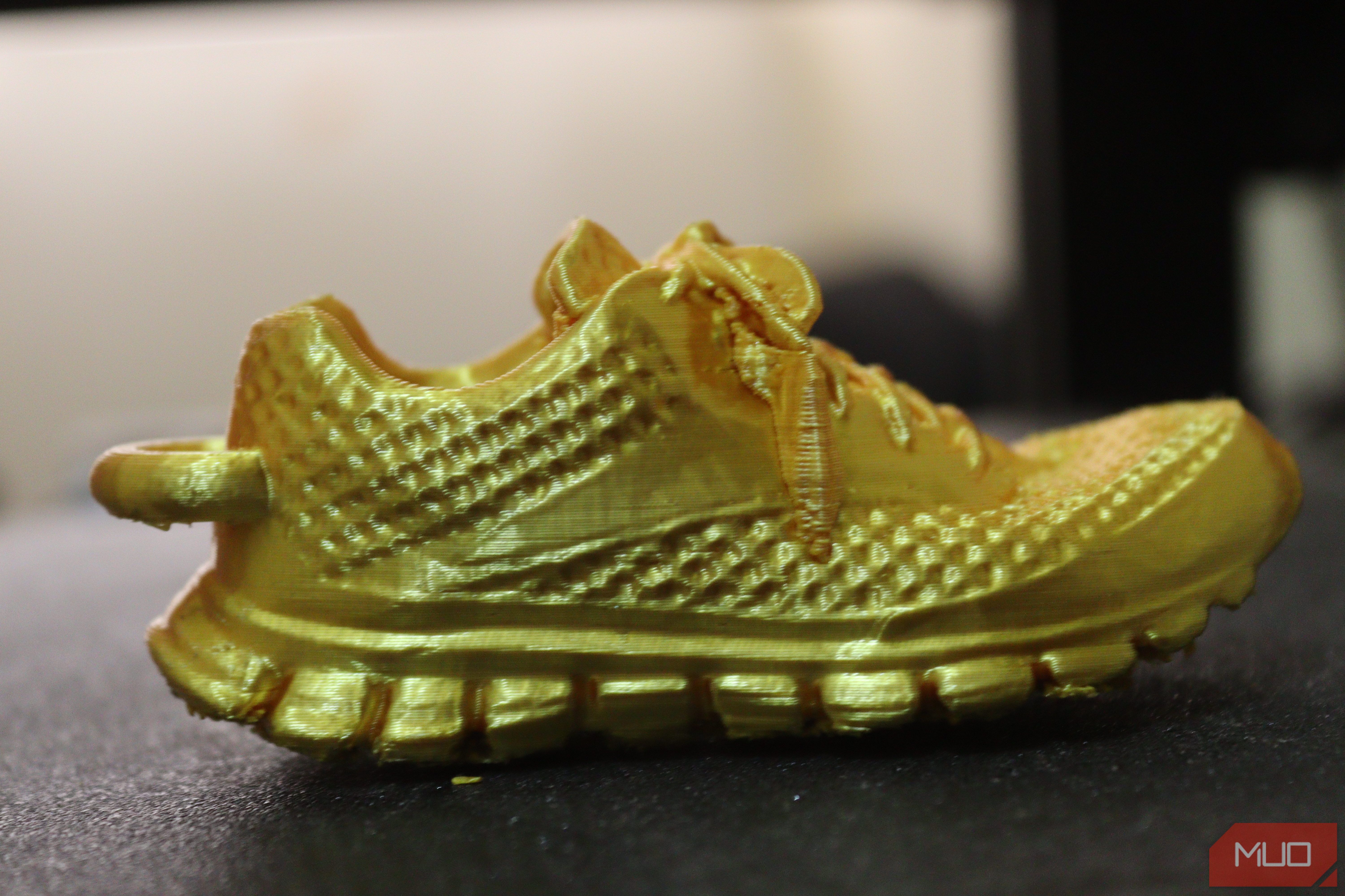 Yellow sneaker 3D printed