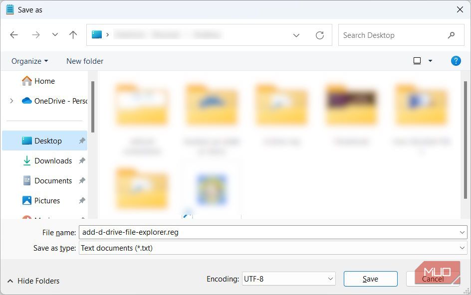ذخیره یک فایل رجیستری در Notepad در ویندوز