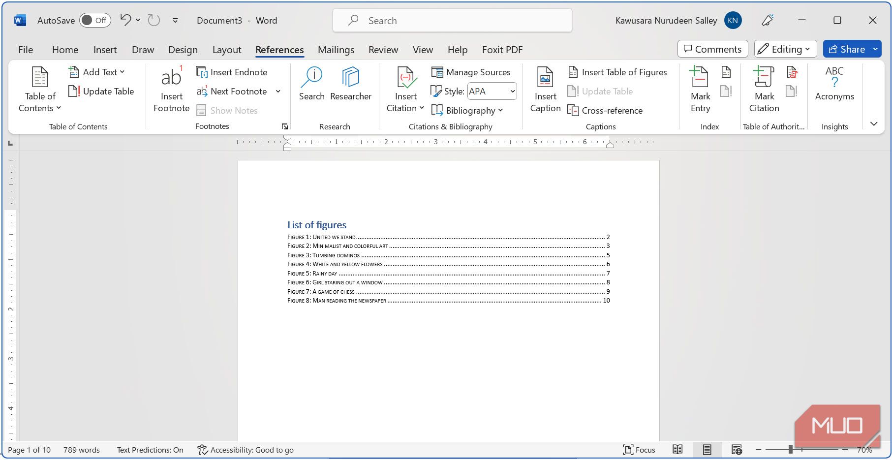 How To Insert A List Of Tables And Figures In Microsoft Word 