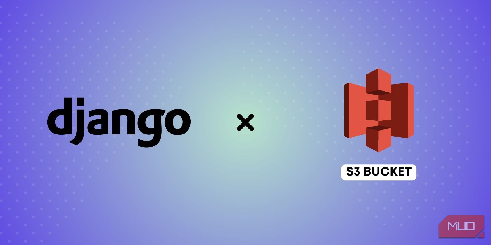 logos of Django and AWs S3 bucket