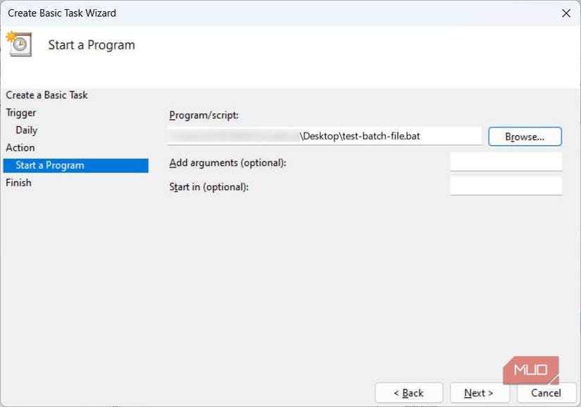 How to Automate Batch Files With Task Scheduler on Windows