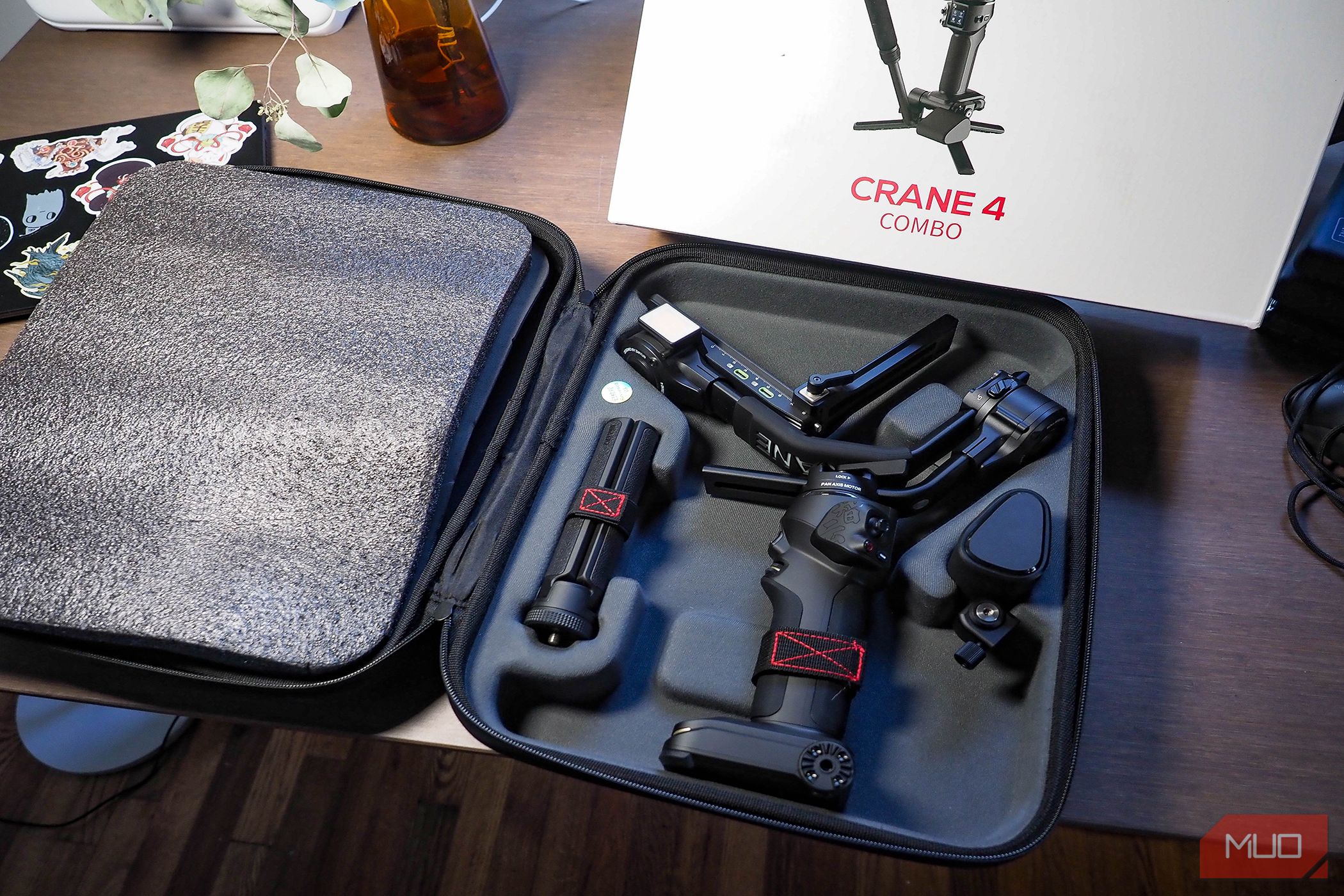 Zhiyun Crane 4 packed for travel