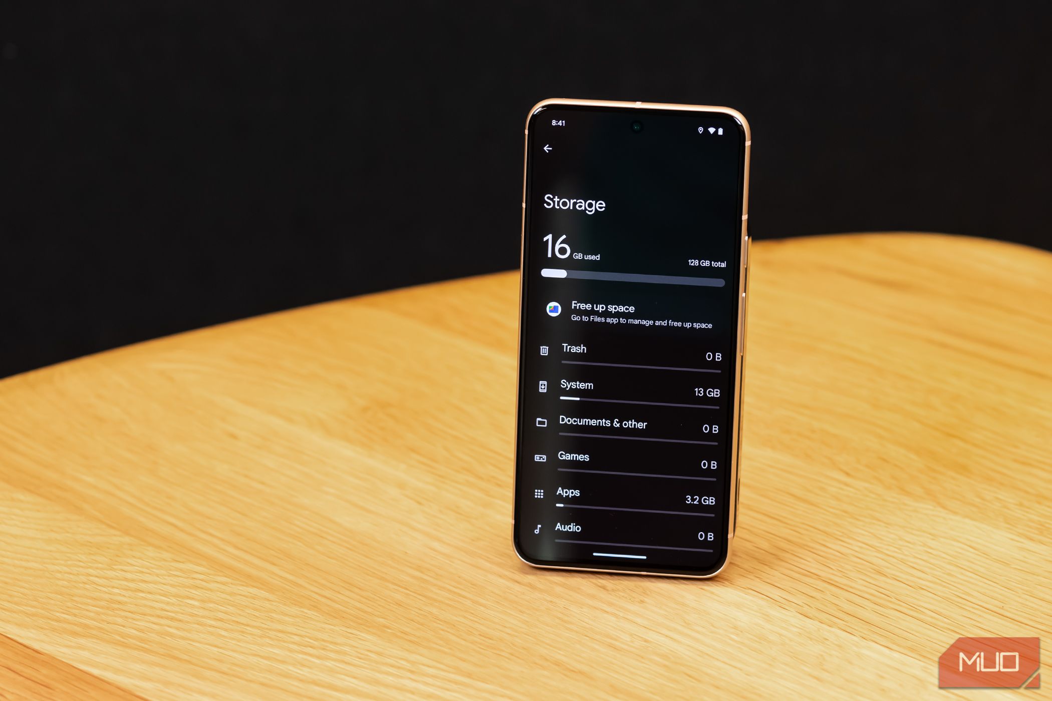 Storage page of the Google Pixel 8
