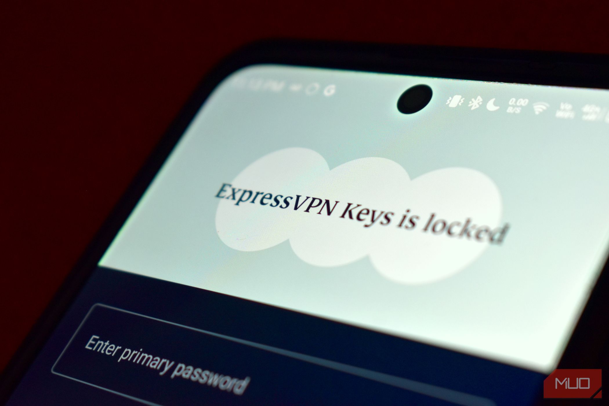 expressvpn lock screen on smartphone screen