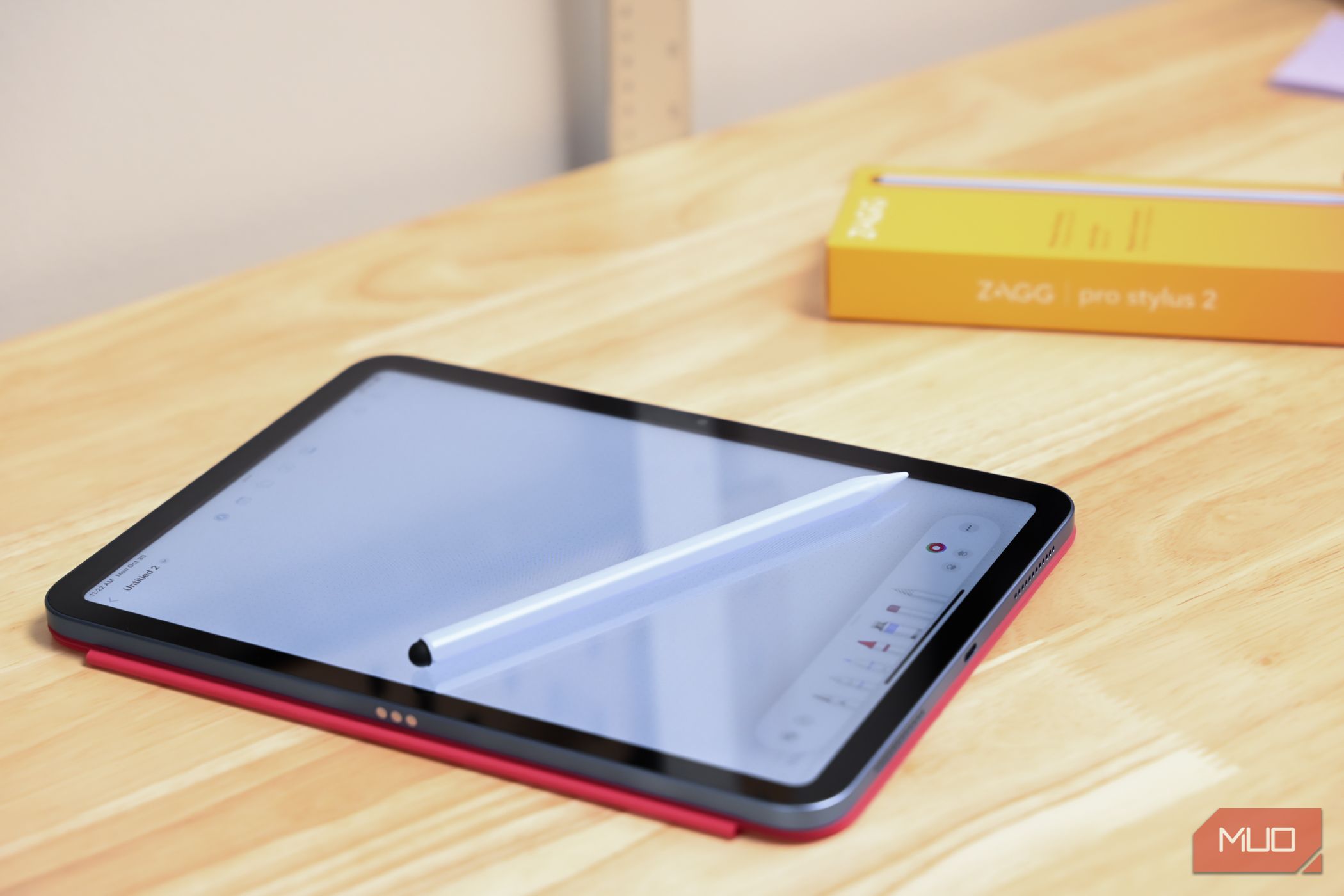 The ZAGG Pro Stylus 2 resting on an iPad