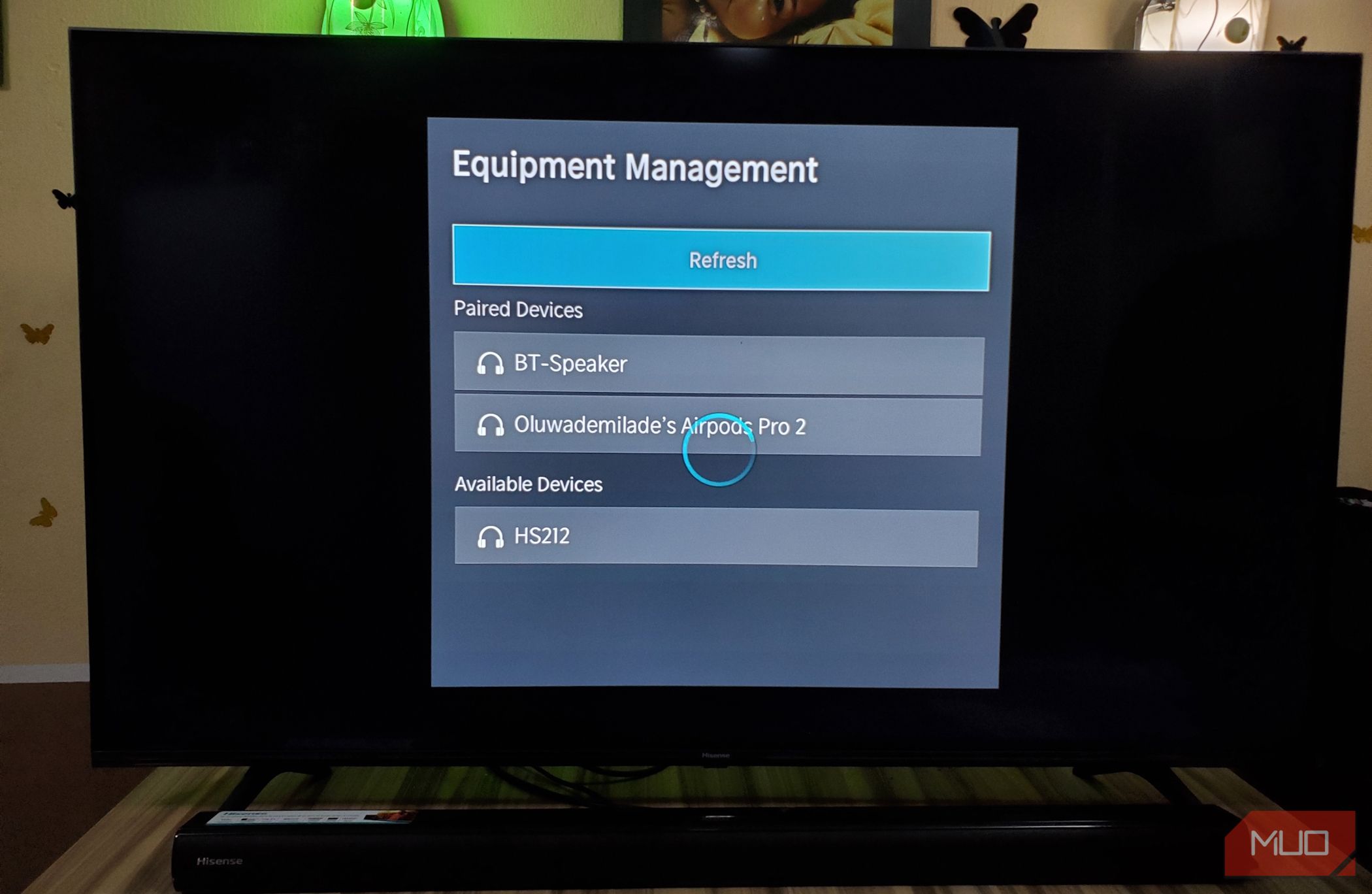 Connecting a Hisense TV to a Hisense soundbar's bluetooth