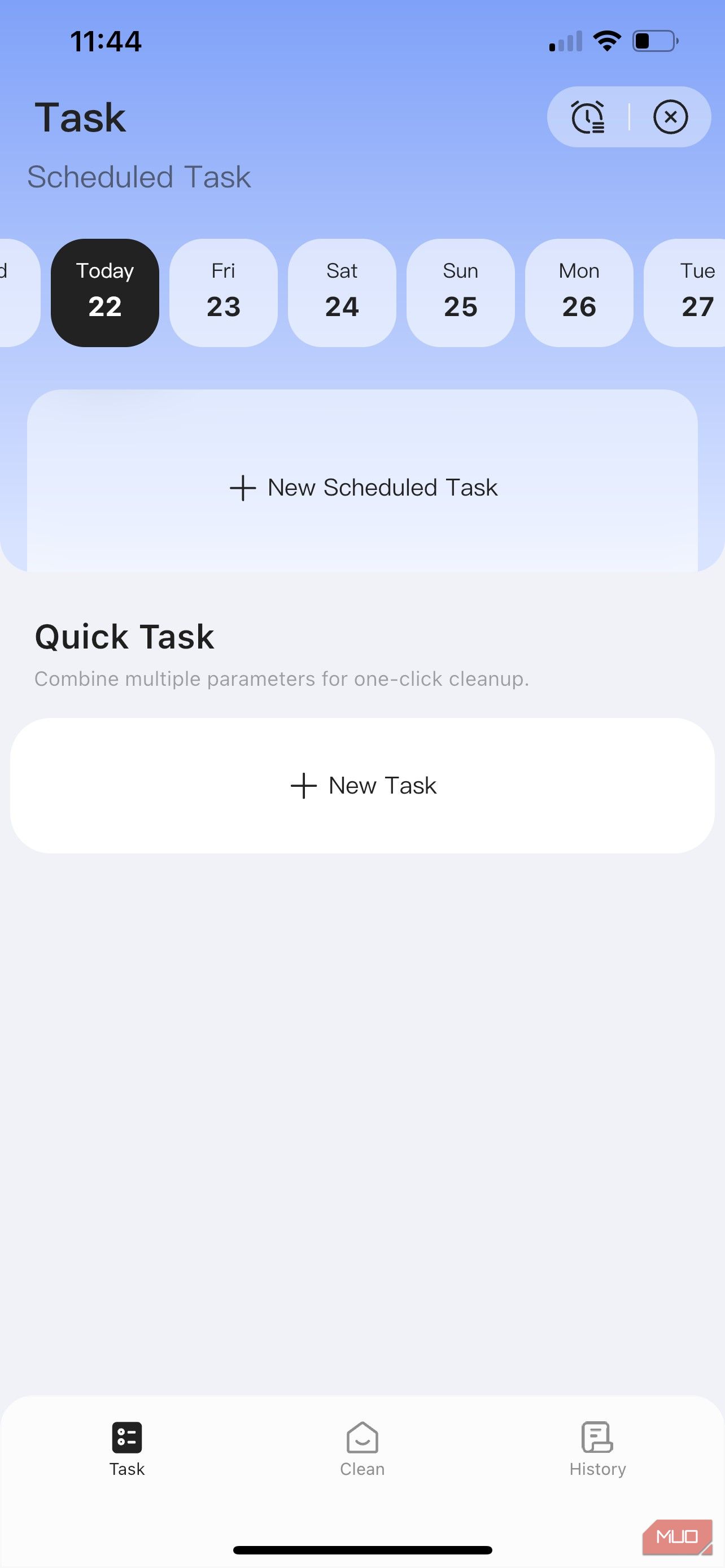 narwal app schedule tasks