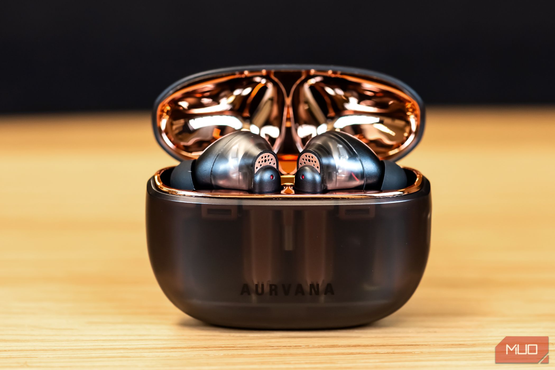 The Creative Aurvana Ace 2 earbuds in their case