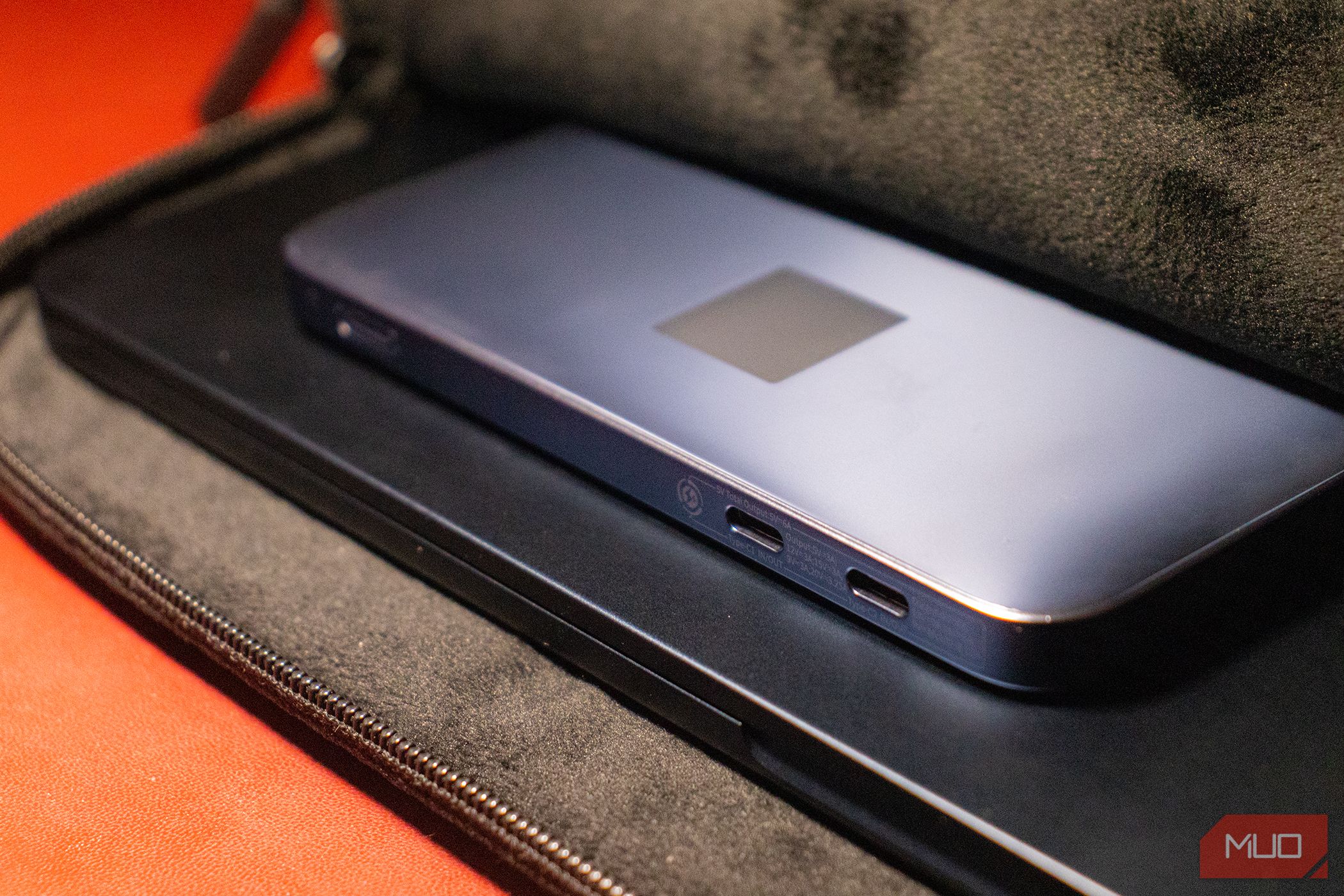 Baseus Blade 2 inside a laptop sleeve