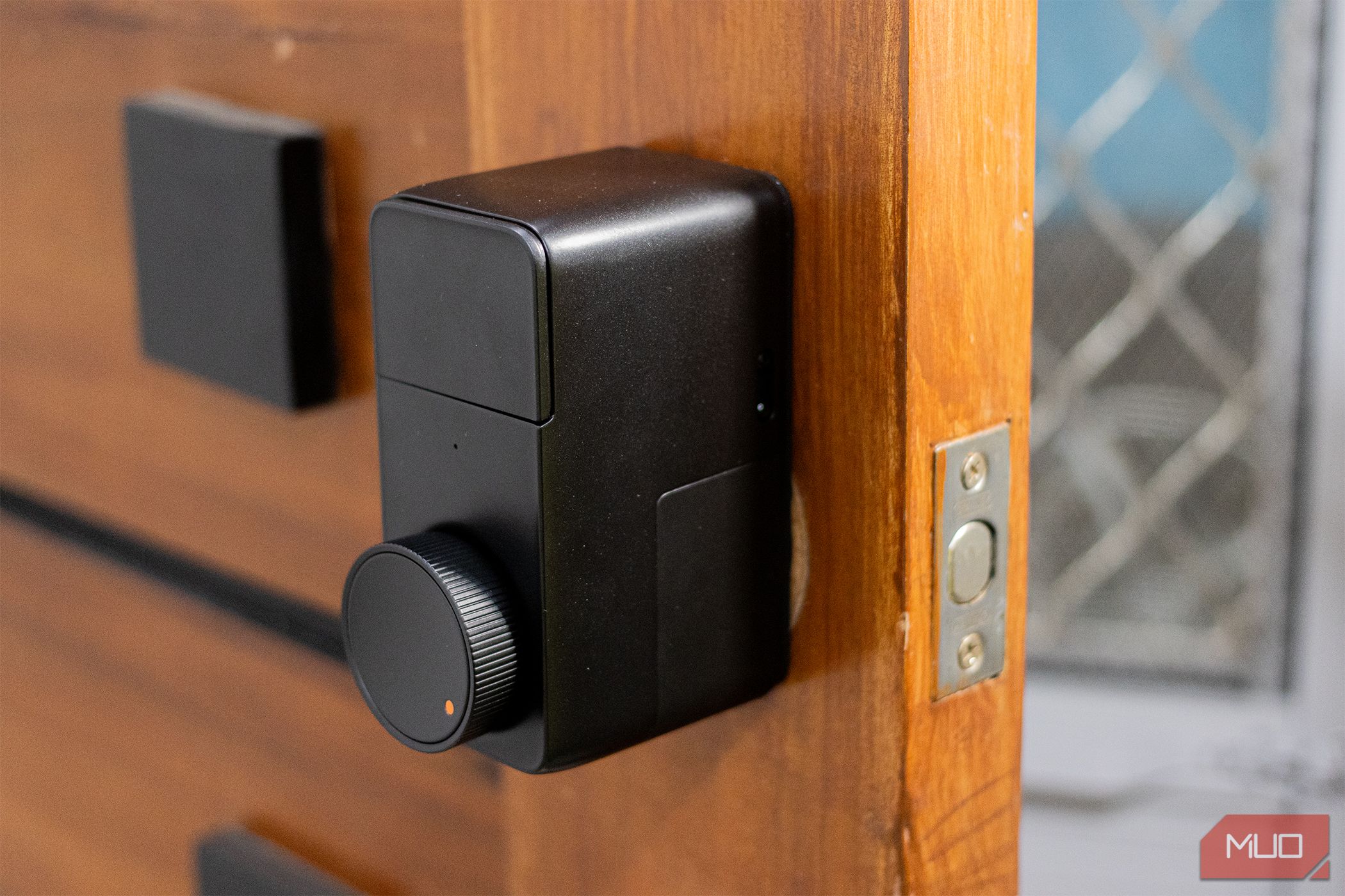 SwitchBot Lock Pro installed on door