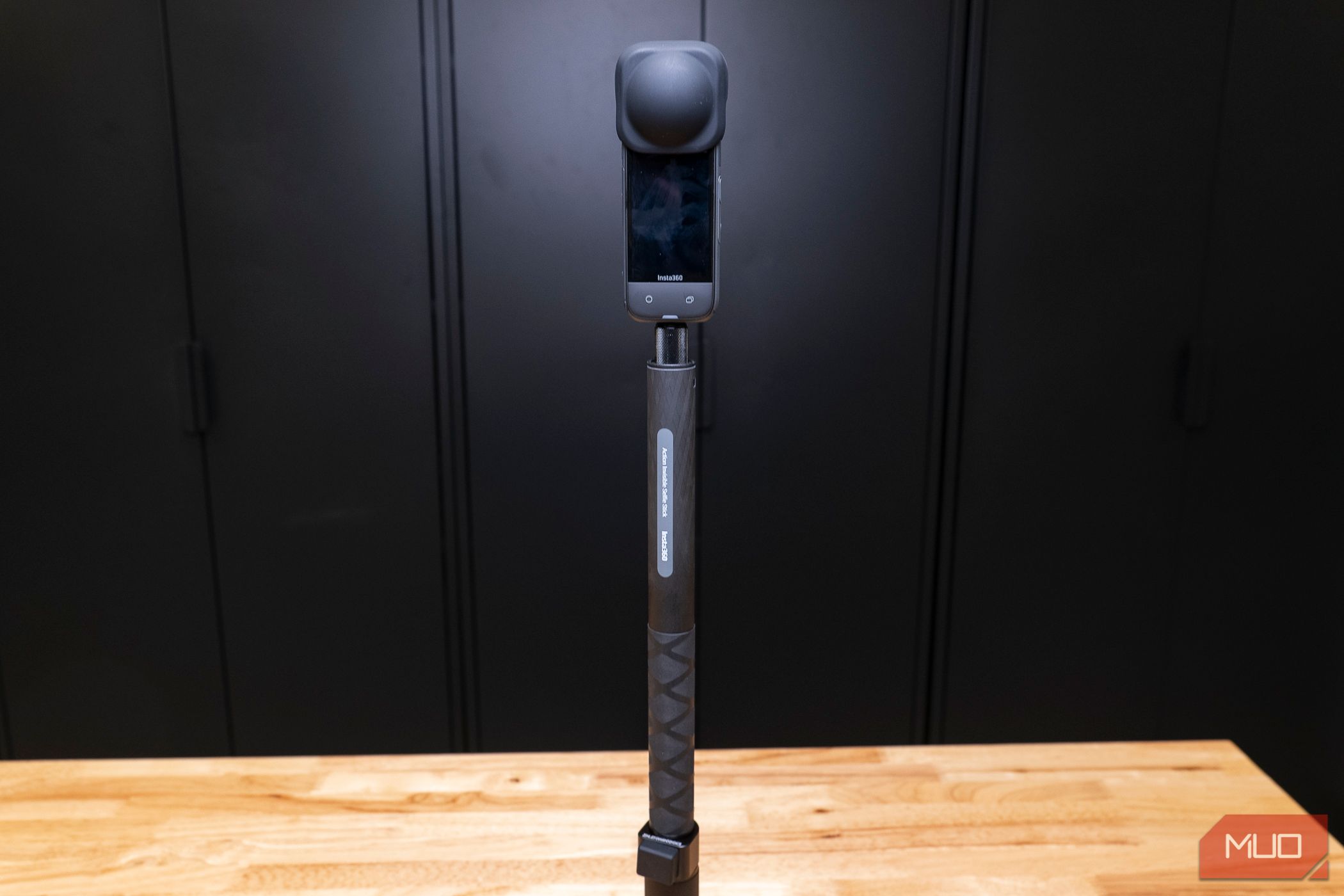 Lens Cover attached to Insta360 X4 on pole