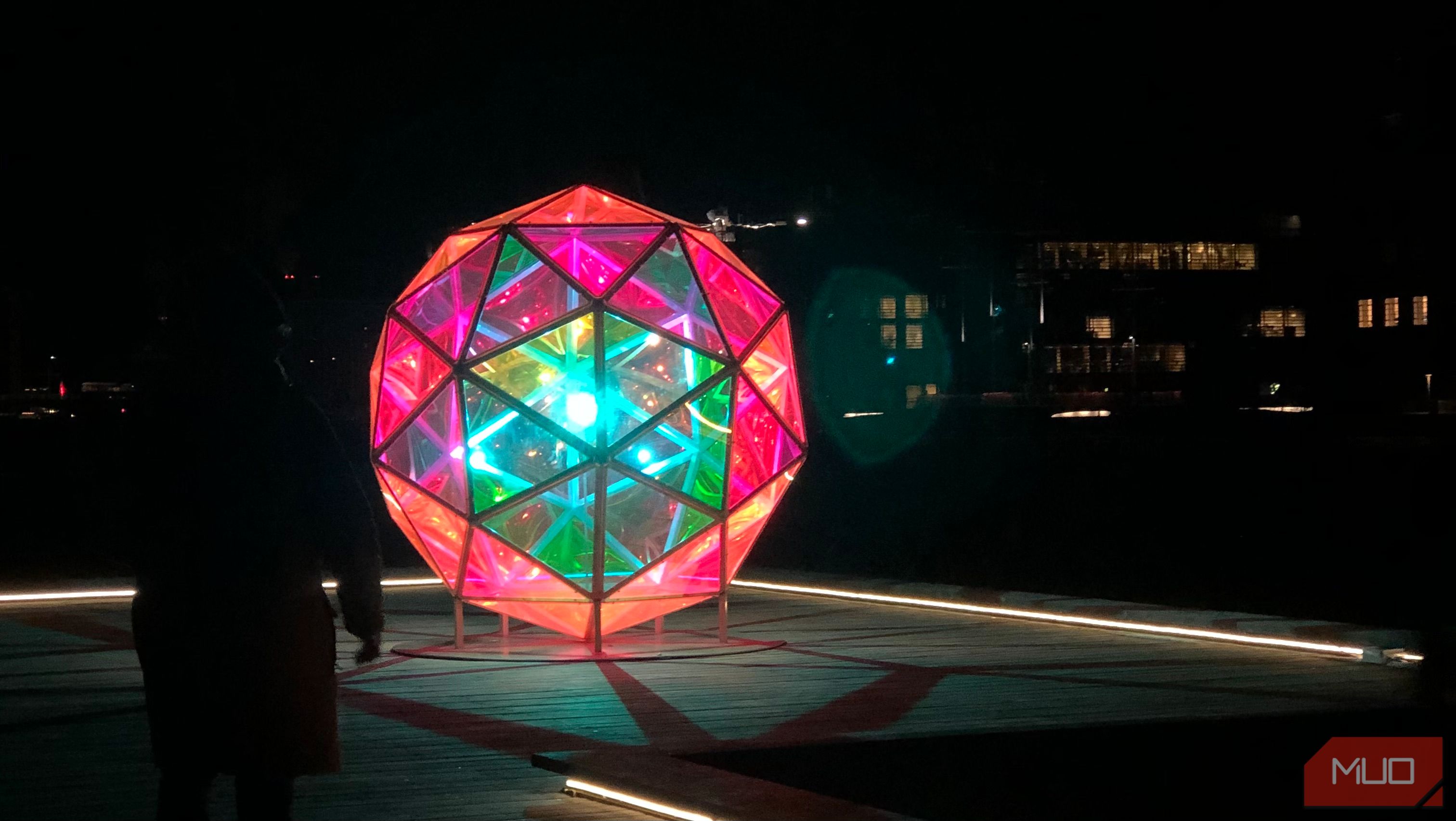 Photo of a display at a light festival