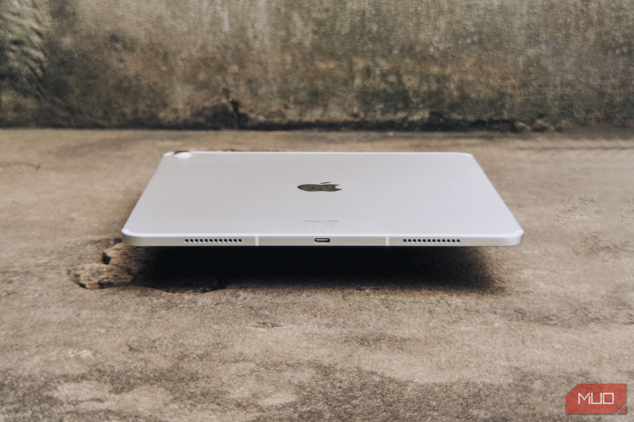 USB-C port on the bottom of the Apple iPad Air M2