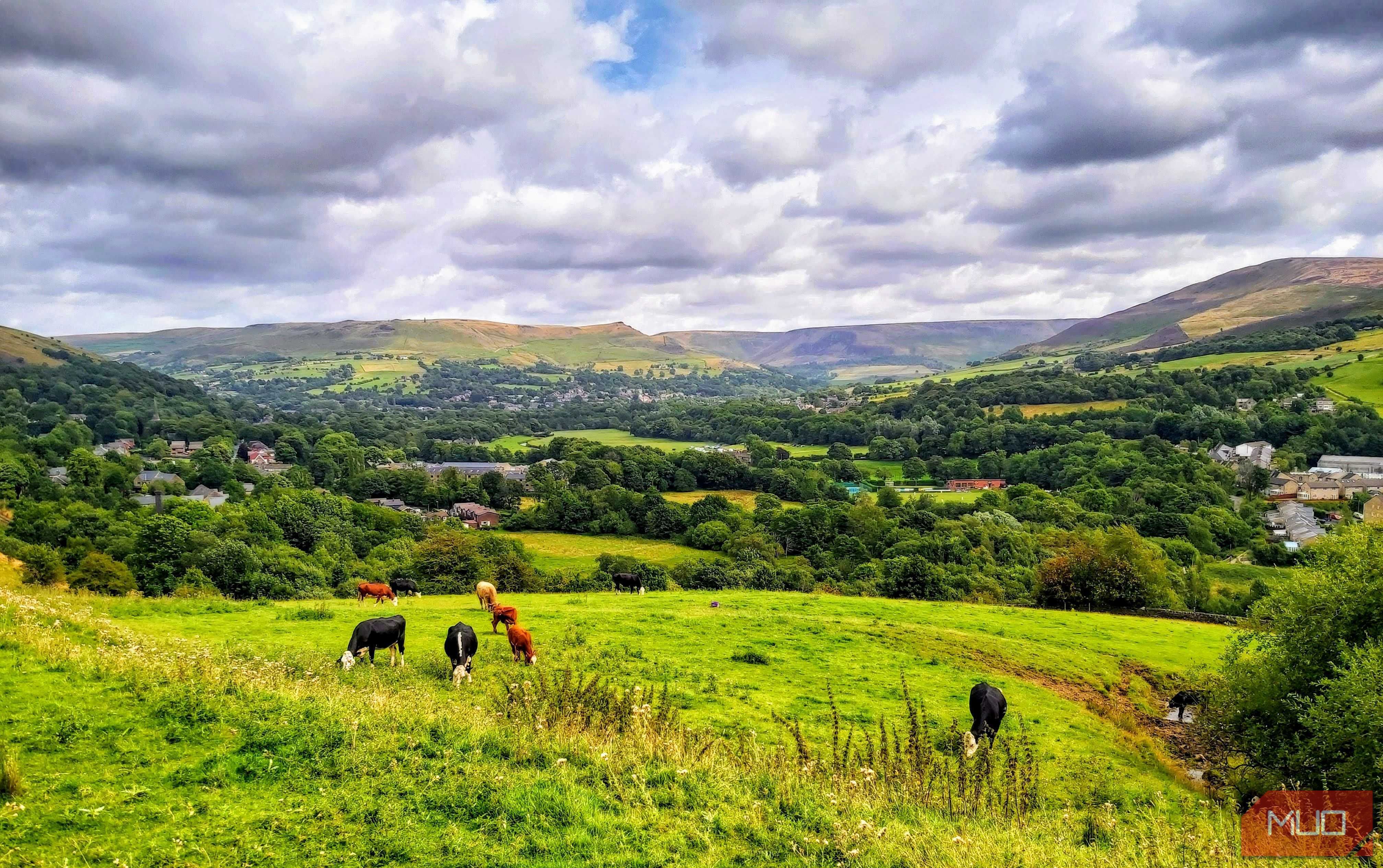 A view of Saddleworth, with a range of edits made to improve the photo
