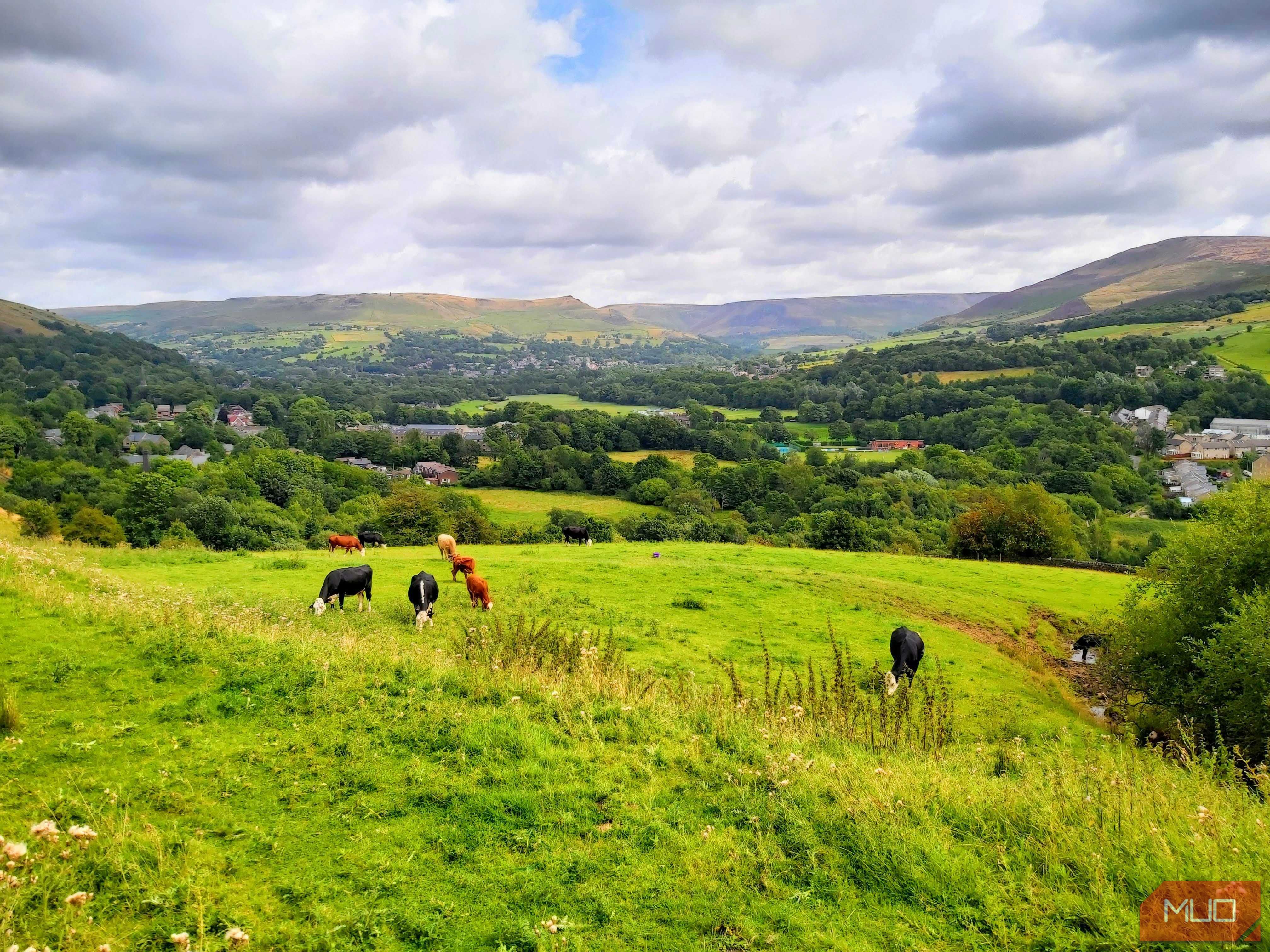 A view of Saddleworth, with the saturation adjusted