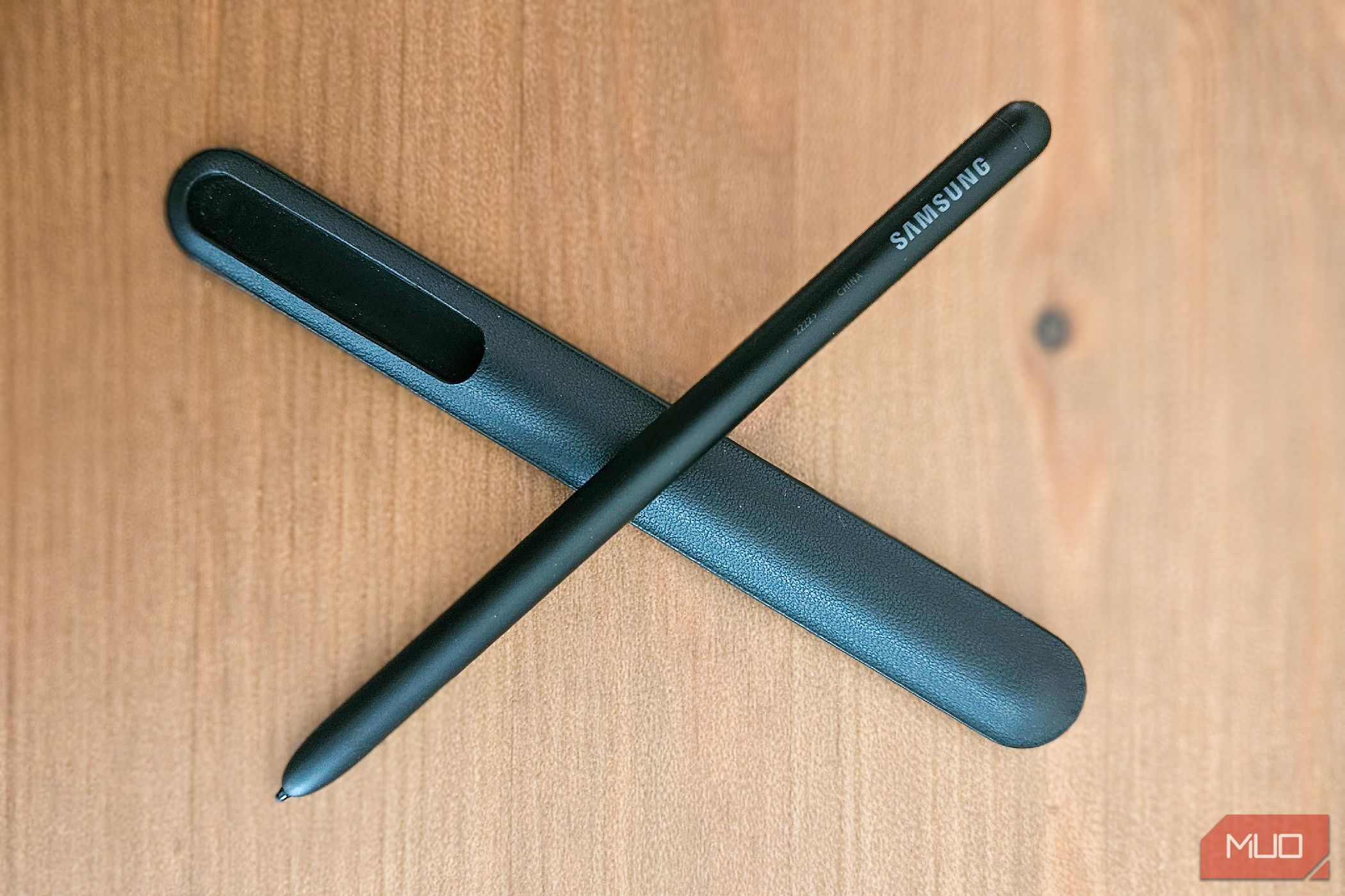 Samsung S Pen on top of a case.